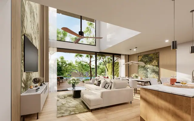 Waterside Residences Laguna Lakelands — Гостиная квартиры 3E, Банг Тао и Лагуна, Пхукет