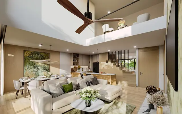 Waterside Residences Laguna Lakelands — Гостиная квартиры 3E, Банг Тао и Лагуна, Пхукет