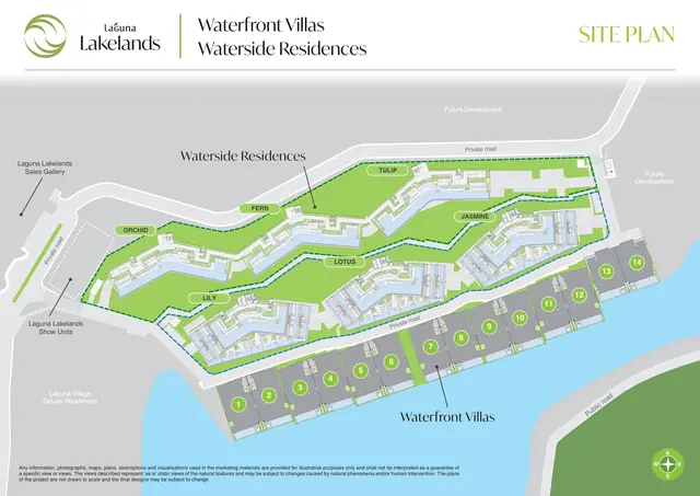 Waterside Residences Laguna Lakelands — Генплан Laguna Lakelands, Банг Тао и Лагуна, Пхукет