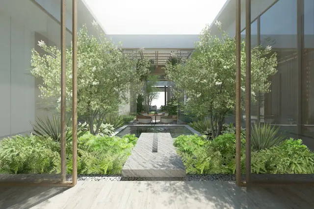 Yara Banyan Tree Lake Residences — Внутренний двор-сад, Банг Тао и Лагуна, Пхукет