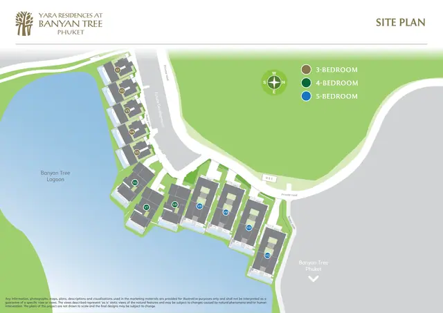 Yara Banyan Tree Lake Residences — Генплан комплекса, Банг Тао и Лагуна, Пхукет